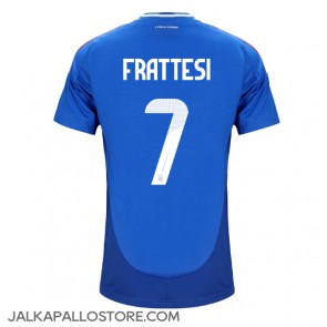 Italia Davide Frattesi #7 Kotipaita EM-Kisat 2024 Lyhythihainen